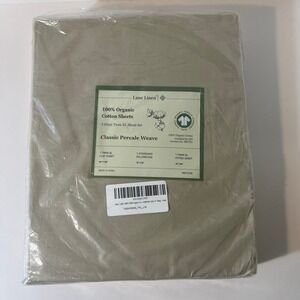 Lane Linen 100% Organic Cotton 3 Piece Twin XL Sheet Set Tan NIP Classic  #1
